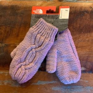 The North Face Mina Cable Knit Mitt Fleece Liner